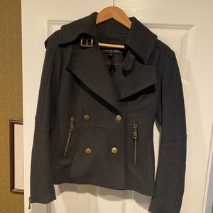 Andrew Marc Black Double-Breasted Jacket